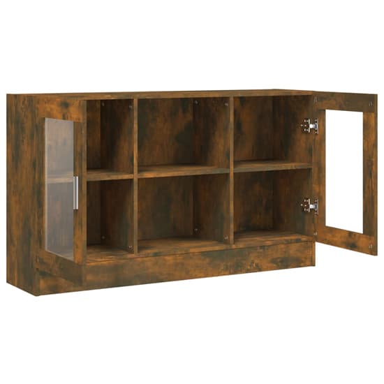 Ebru Wooden Display Cabinet With 2 Doors In Smoked Oak_4