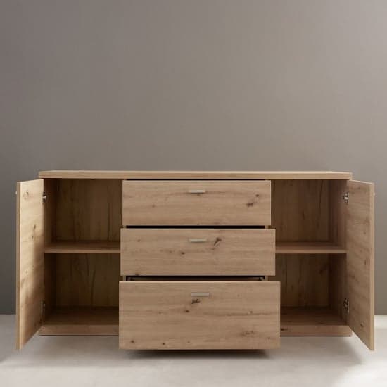 Echo Sideboard In Artisan Oak With 2 Doors And 3 Drawers_3