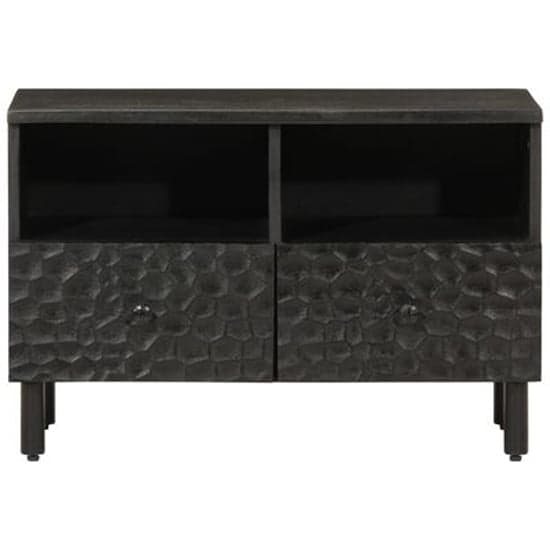 Eden Wooden TV Stand With 2 Shelves In Black_2