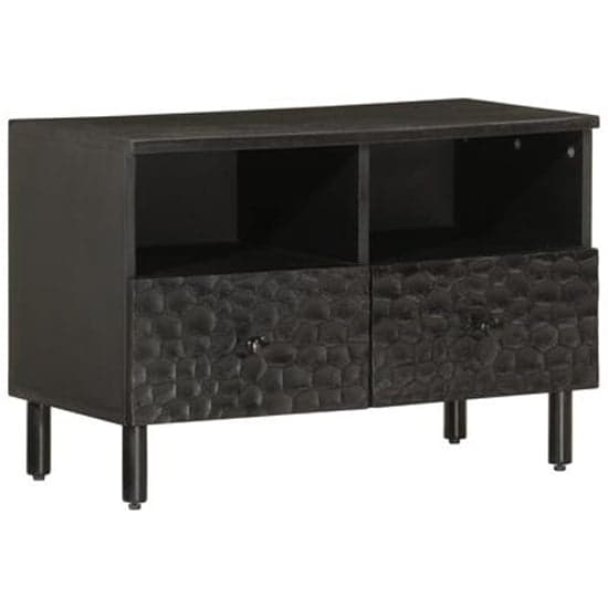 Eden Wooden TV Stand With 2 Shelves In Black_1
