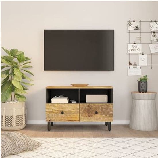 Eden Wooden TV Stand With 2 Shelves In Natural_1