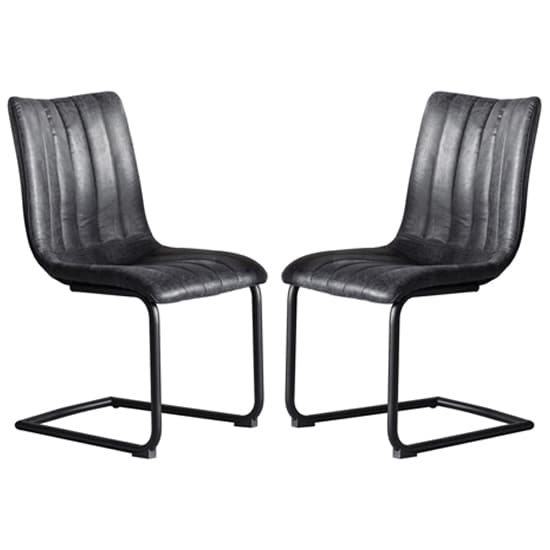 Edenton Grey Faux Leather Dining Chairs In A Pair_1