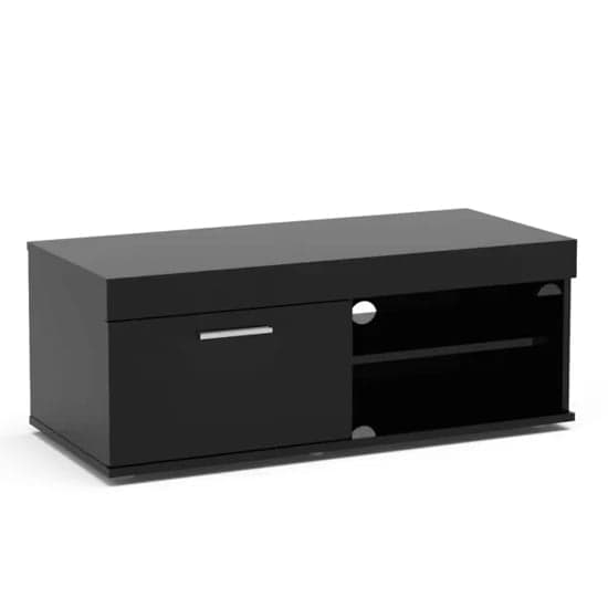 Edged High Gloss TV Stand Small In Black_3