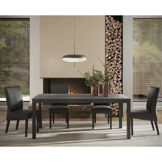 Edison Wooden Dining Table 189cm In Lead Grey Dark Metal Legs_2
