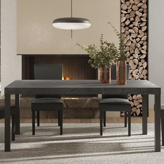 Edison Wooden Dining Table 189cm In Lead Grey Dark Metal Legs_1