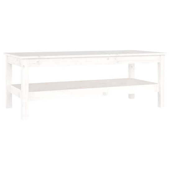 Edita Pine Wood Coffee Table With Undershelf In White_2