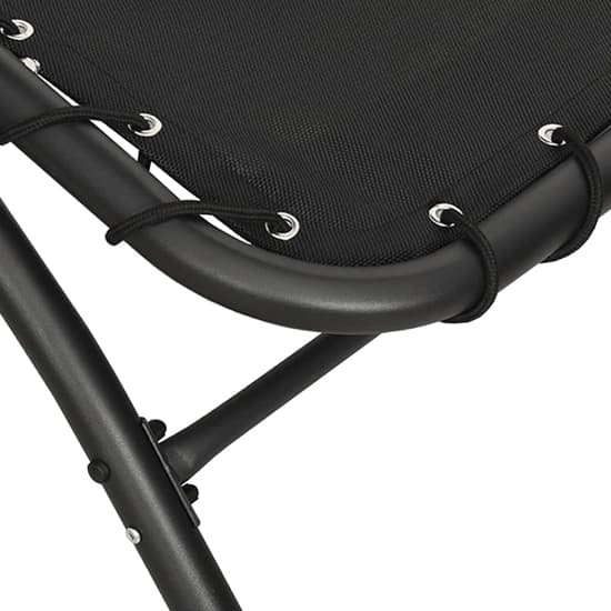 Ediva Steel Sun Lounger With Black Fabric Canopy_5