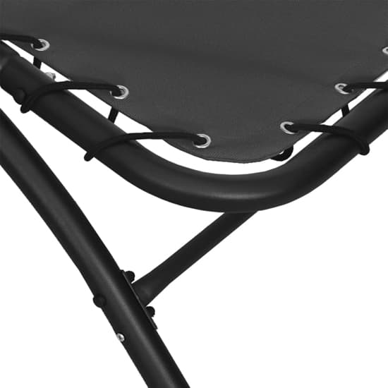Ediva Steel Sun Lounger With Dark Grey Fabric Canopy_5