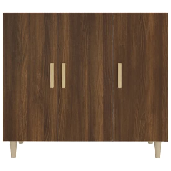 Ediva Wooden Sideboard With 3 Doors In Brown Oak_4