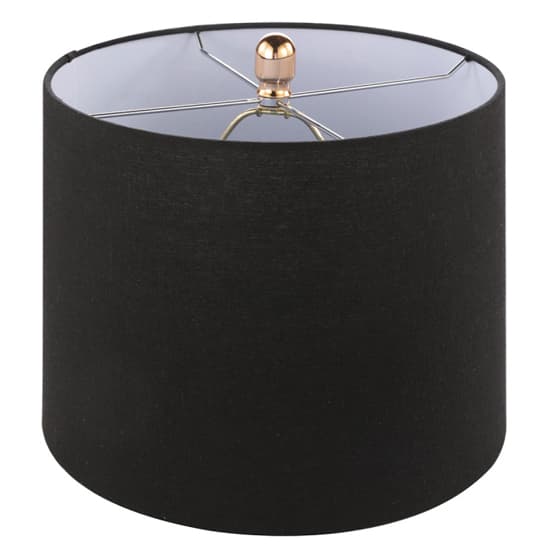 Eilat Black Linen Shade Table Lamp With Green Marble Base_4