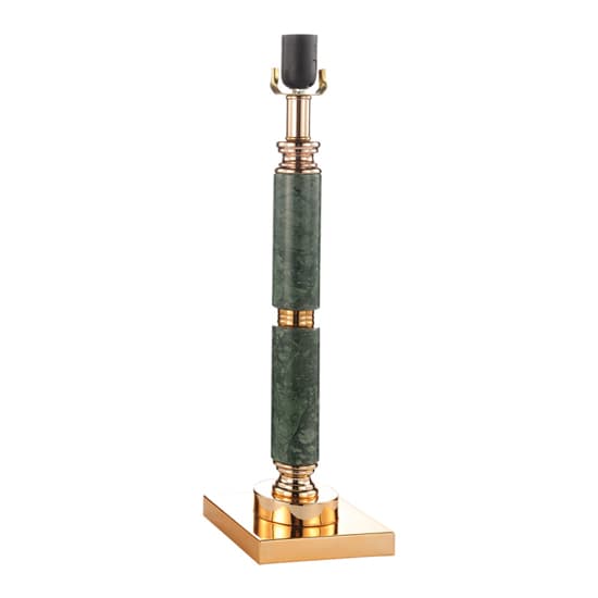 Eilat Black Linen Shade Table Lamp With Green Marble Base_5