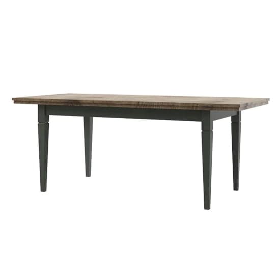 Eilat Extendaing Wooden Dining Table In Green_4