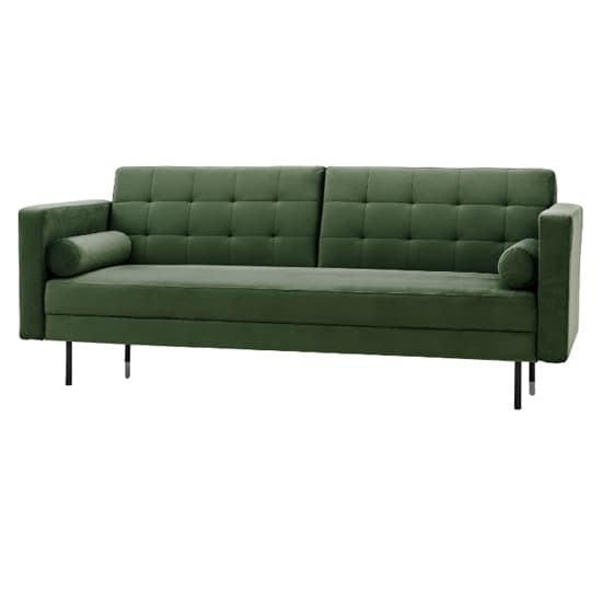 Eilat Fabric 3 Seater Sofa Bed In Bottle Green Furniture in Fashion