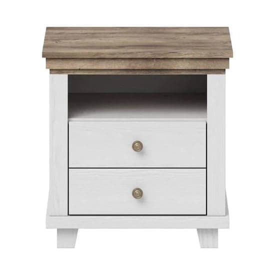 Eilat Wooden Bedside Cabinet With 2 Drawers In Abisko Ash_4