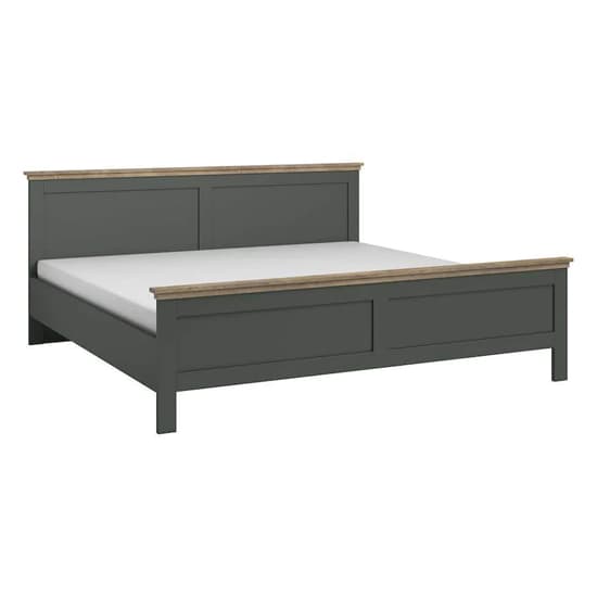 Eilat Wooden King Size Bed In Green_2