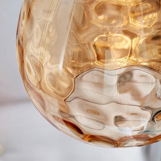 Eileen Glass Ceiling Pendant Light In Cognac Ripple_5