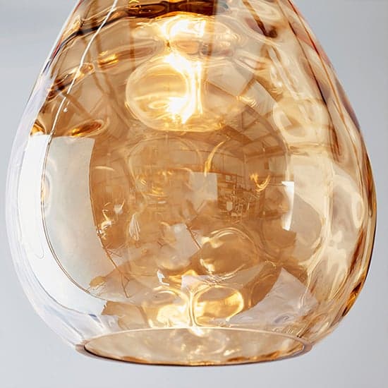Eileen Glass Ceiling Pendant Light In Cognac Ripple_6