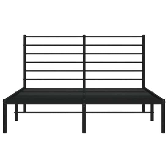 Eldon Metal Small Double Bed With Headboard In Black_4