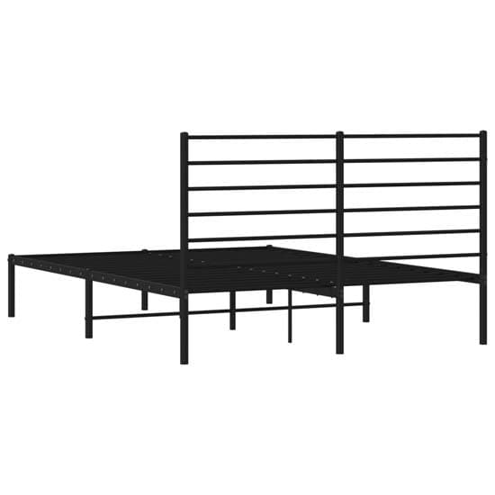 Eldon Metal Small Double Bed With Headboard In Black_6