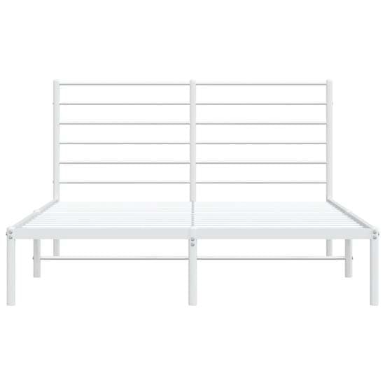 Eldon Metal Small Double Bed With Headboard In White_4