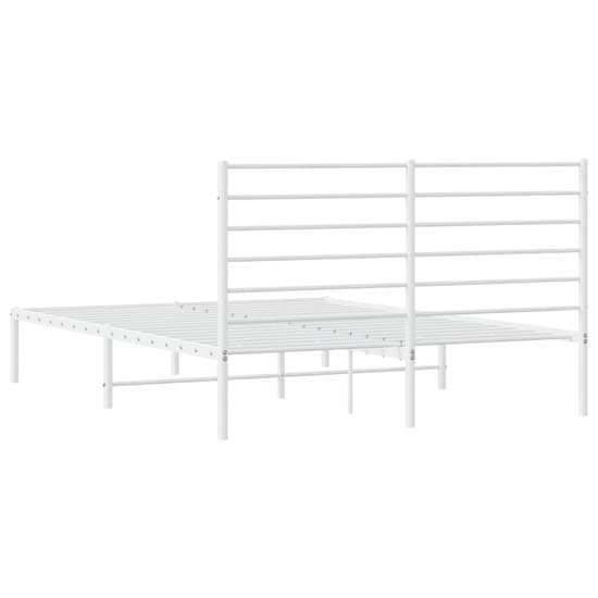 Eldon Metal Small Double Bed With Headboard In White_6