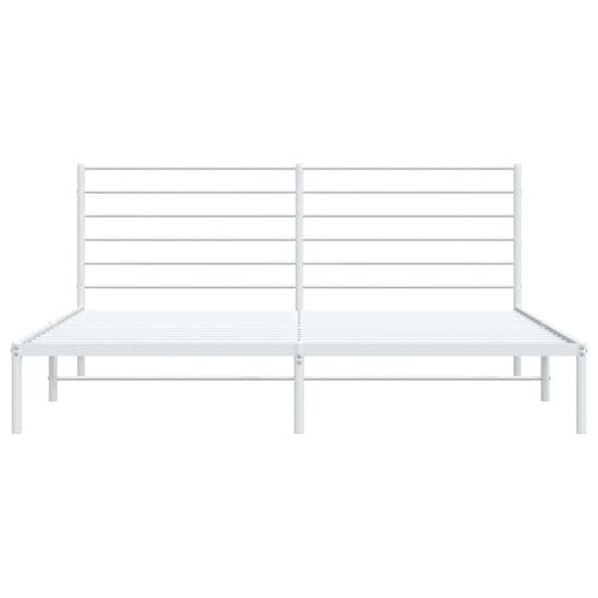 Eldon Metal Super King Size Bed With Headboard In White_4