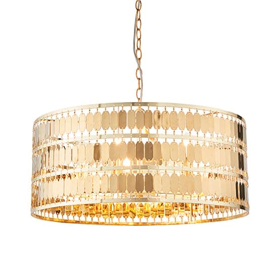 Eldora 5 Lights Ceiling Pendant Light In Gold_1
