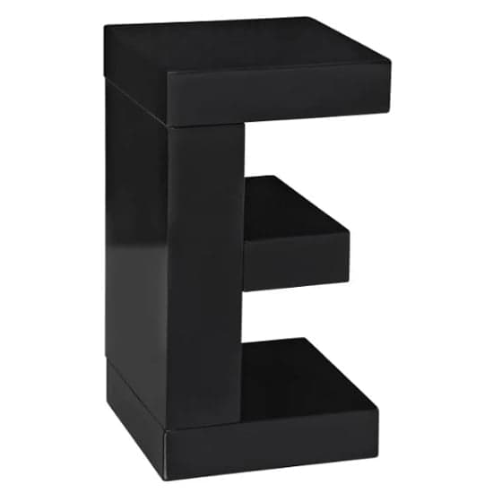 Elettra High Gloss Lamp Table In Black_1