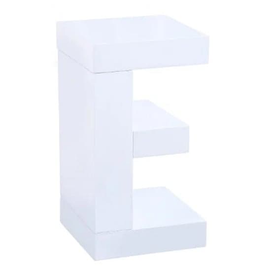 Elettra High Gloss Lamp Table In White_1