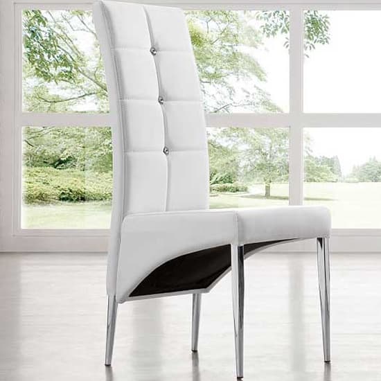 Elgin Convertible White Gloss Dining Table 6 Vesta White Chairs_6