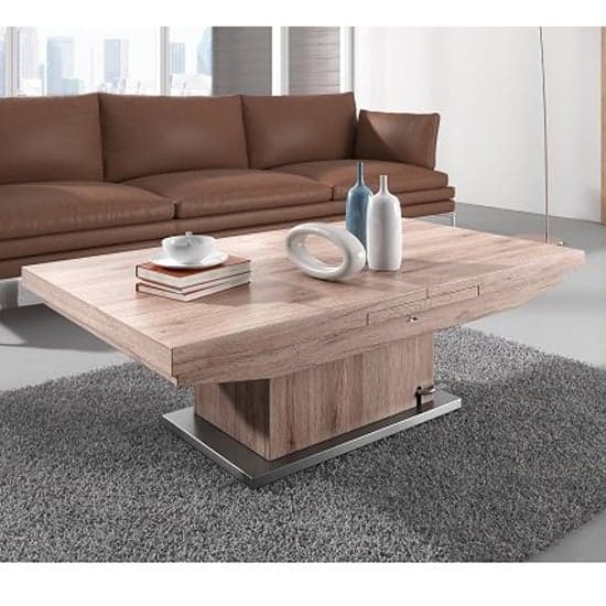 Elgin Extending Wooden Coffee In To Dining Table In Sonoma Oak_2