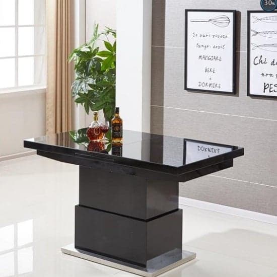 Elgin Extending Glass Top Gloss Coffee To Dining Table In Black_3