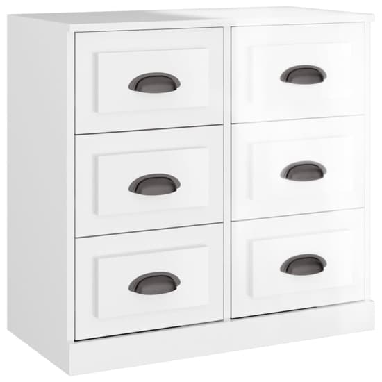 Elias High Gloss Sideboard With 1 Door 9 Drawers In White_5