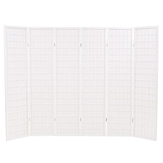 Elif Folding 6 Panels 240cm x 170cm Room Divider In White_2
