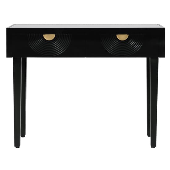 Eliot Mirror Top Console Table In Black And Gold Handle_3