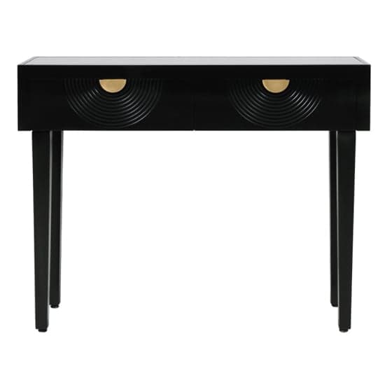Eliot Mirror Top Console Table In Black And Gold Handle_5