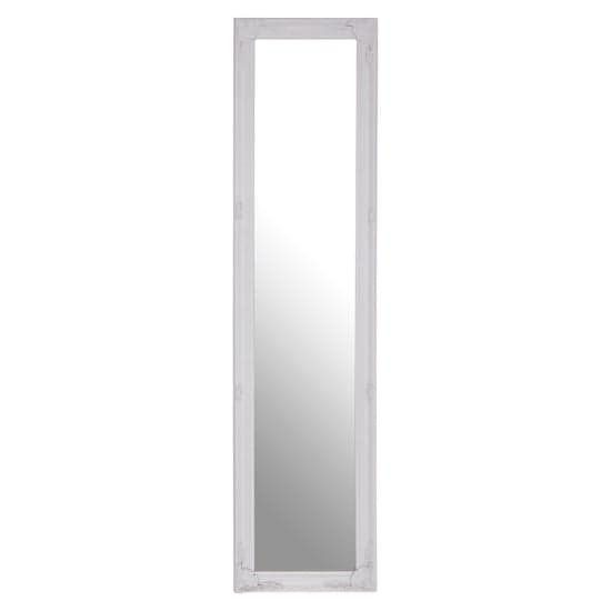 Elizak Rectangular Floor Standing Cheval Mirror In White Frame_2