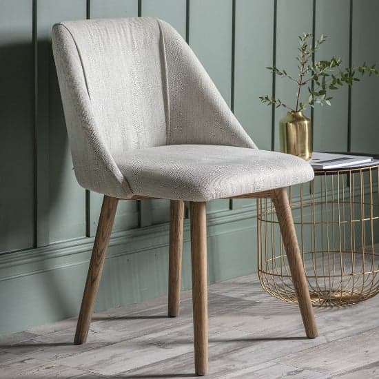 Elliata Natural Fabric Dining Chairs In A Pair_2