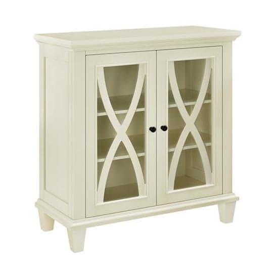 Ealing Wooden Display Cabinet With 2 Doors In Ivory_4