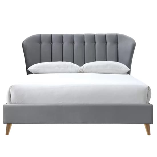 Elma Fabric Double Bed In Grey_3