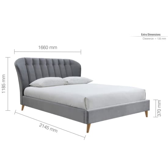 Elma Fabric Double Bed In Grey_6