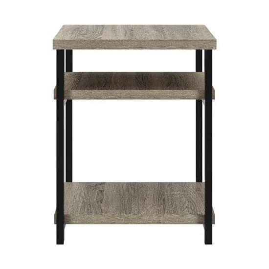 Ellicott Wooden End Table In Distressed Grey Oak Furniture in Fashion