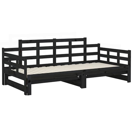 Elstan Solid Pine Wood Pull-out Single Day Bed In Black_5