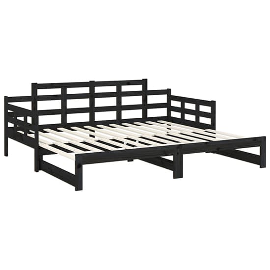 Elstan Solid Pine Wood Pull-out Single Day Bed In Black_6