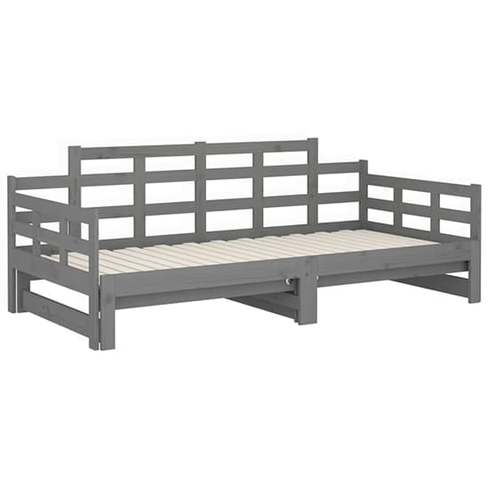 Elstan Solid Pine Wood Pull-out Single Day Bed In Grey_5