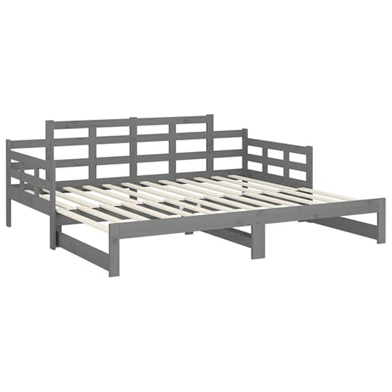 Elstan Solid Pine Wood Pull-out Single Day Bed In Grey_6