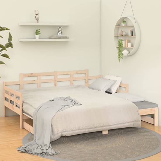 Elstan Solid Pine Wood Pull-out Single Day Bed In Natural_2