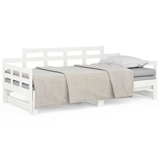 Elstan Solid Pine Wood Pull-out Single Day Bed In White_3