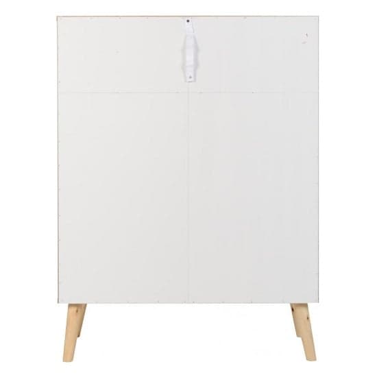 Noein Tall Chest Of Drawers In White And Distressed Effect_4