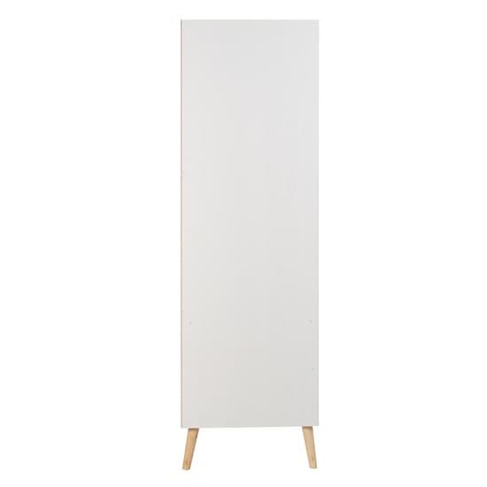 Noein Wardrobe In White And Distressed Effect With Two Doors_4